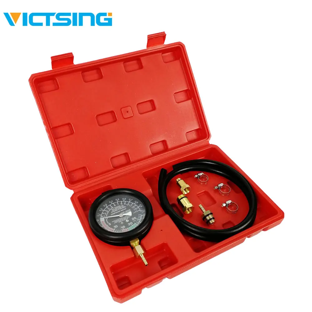 

VicTsing 2.5'' Exhaust Back Pressure Tester Set Pressure Gauge Test Tool Kit Sensor Professional Gauge Test Kit Diagnostic Tool