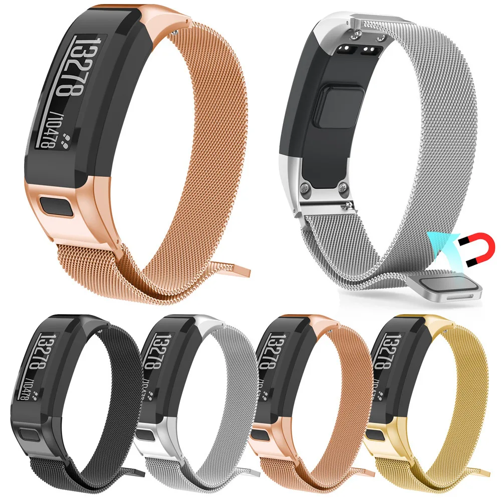 

HIPERDEAL 1PC Fashion Milanese Magnetic Loop Stainless Steel Watch Band Strap For Garmin VIVO Smart HR Apr16