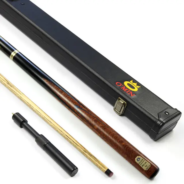 Best price at $591 Cheap New Handmade Omin 3/4 Snooker Cues 11mm Tip Ash Wood Head Chinese Snooker And Black 8 With Pool Cue Case Billiard Accessories