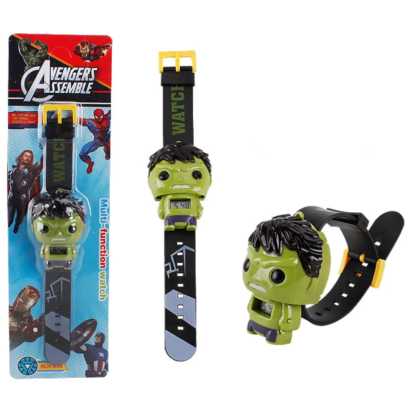 Electronic-Toys-Watch-Avengers-Iron-Man-Green-Giant-Spiderman-Captain-America-doll-deformation-toy-kids-toys (4)