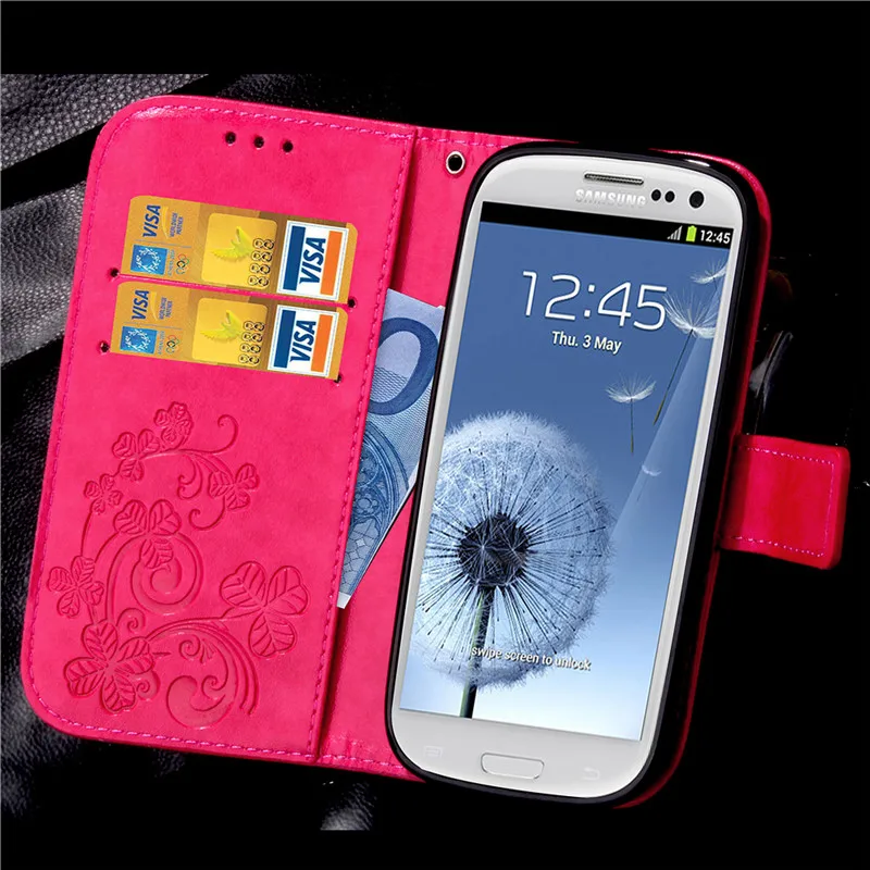 Флип чехол S3 Mini i8190 i9300 кожаный бумажник для Samsung Galaxy Mini/S 3 Neo/Duos роскошные