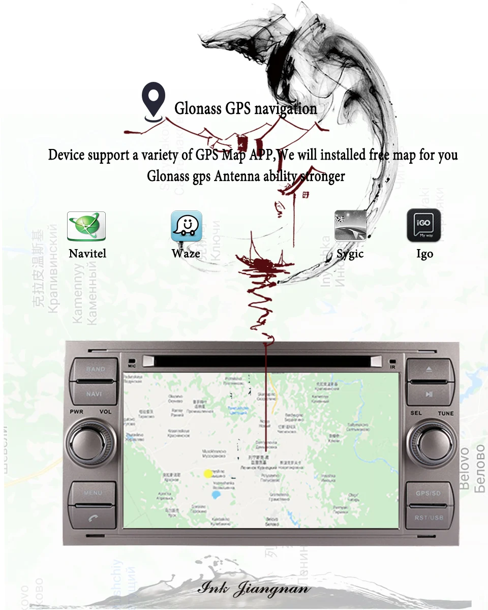 Best 2 din Android 9.0 Octa Core Car DVD Player GPS Navi for FORD FOCUS/MONDEO/C-MAX with Audio Radio Stereo Head Unit Auto Sat Navi 8