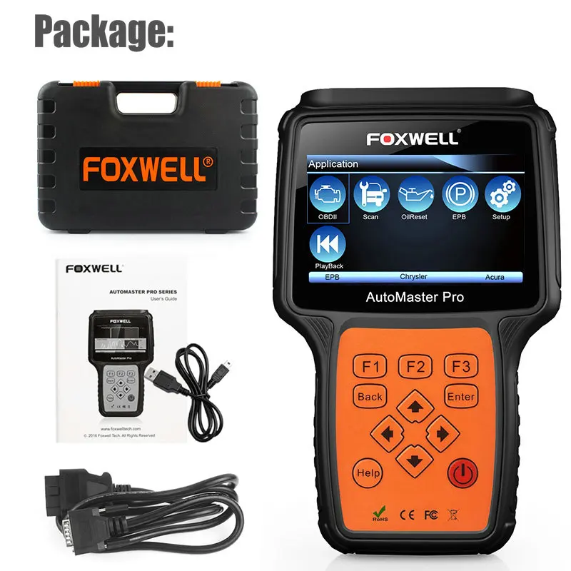 Foxwell NT624 Pro OBD2 ABS Airbag SRS сканер автомобильных полноприводных систем двигатель