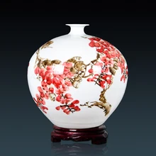 Цзиндэчжэнь керамические мастера, окрашенные вазы вручную, украшения в китайском стиле для гостиной, шкафа, коллекция украшений, ваза для дома