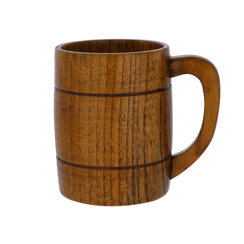 

HSU 2019 Hot Sale Cup 1X Wooden Tea Cups Jujube Wood Mug Handmade Barrel Juice Beer Cup Durable Travel vasos de acero inoxidable