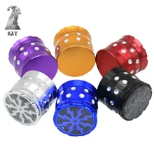 SY портативный алюминиевый сплав металла шлифовальные станки 4 слоя 50 мм Травяные специи курительная дробилка кальян трубы табака