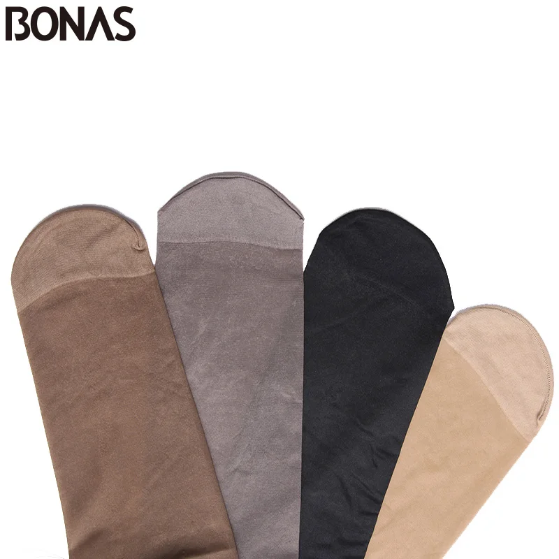Женские нейлоновые колготки BONAS 30D однотонные облегающие эластичные длинные
