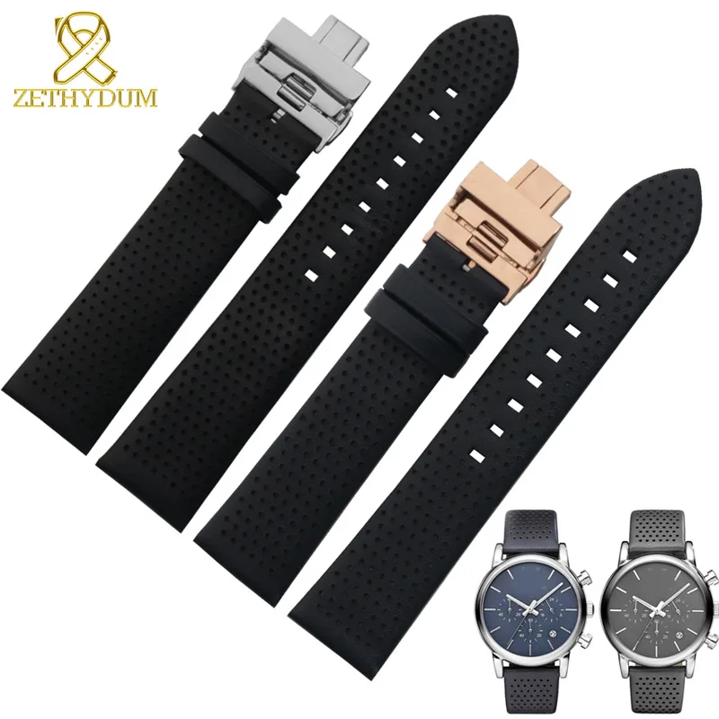 Ремешок из натуральной кожи для часов AR1735/1736/1737 1733 двухслойный браслет воловьей