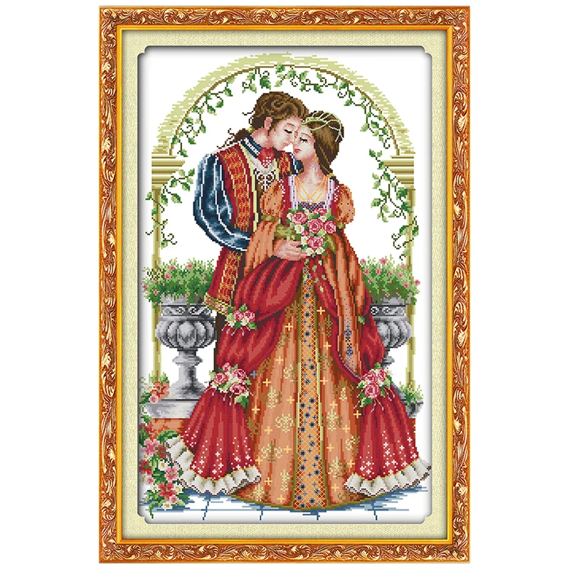 

Forever Love Counted Cross Stitch 11CT Printed 14CT Handmade Cross Stitch Set Chinese Cross-stitch Kits Embroidery Needlework