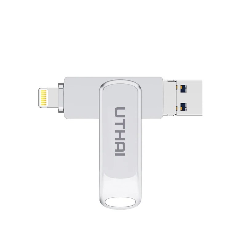 USB флеш накопитель UTHAI T80 с разъемом Lightning/Micro/USB 3 0 128 ГБ 64 ГБ|pendrive stick|metal pen driveusb flash