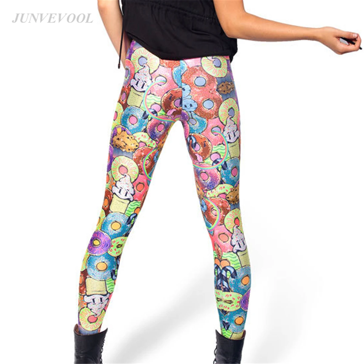 Funny Cartoon Fitness Leggings Women Cute Sexy Push Up Leggins Pant