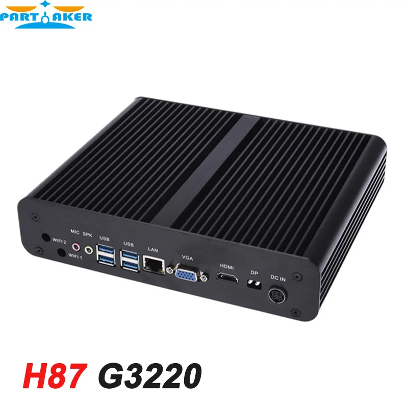 Partaker XMBC Fanless Mini PC Intel Pentium Dual Core G3220 3 0Ghz CPU HDMI VGA 8G