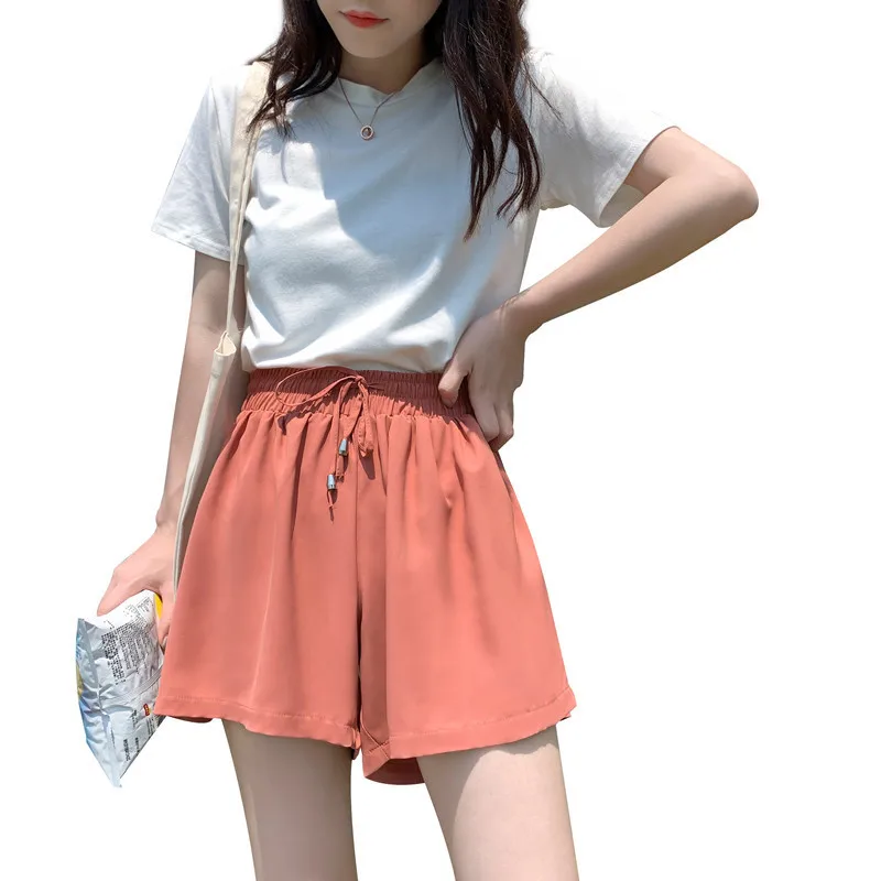 LKlady Summer New Casual Wide-Leg Chiffon Short Female Tide Loose High Waist Wear Students Wild Thin Shorts LKlady Summer New Casual Wide-Leg Chiffon Short Female Tide Loose High Waist Wear Students Wild Thin Shorts