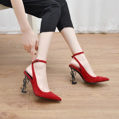 

2019 new hollow high heels female princess shallow mouth single shoes fashion small fresh pointed high-end women's shoes