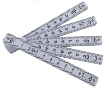 

10 fold plastic universal folding ruler measuring tool multifunctional woodworking ruler Four-fold ruler
