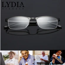 Высокая-конец Бизнес очки для чтения Для мужчин Нержавеющая сталь кадров защитный чехол для мобильного телефона виски Ochki 1,0 2,0 3,0 4,0 градусов Gafas De Lectura L075CJ