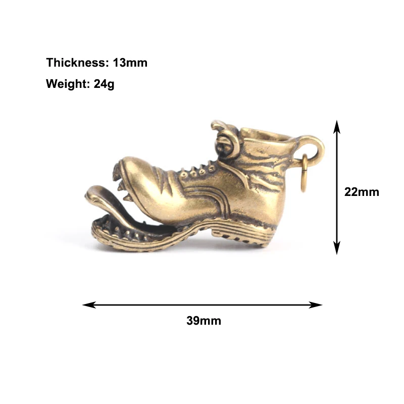 Большие брелки-Сапожки с открытым носком и подвеской, винтажная медная металлическая кожаная обувь, брелок для ключей автомобиля, брелок для ключей, Женская сумочка, держатель
