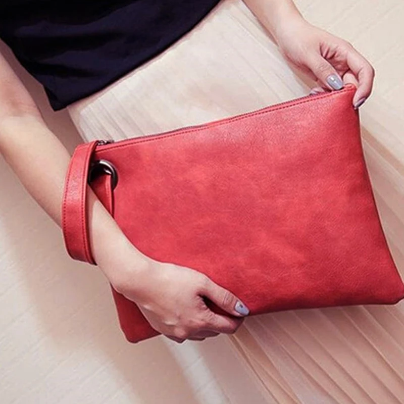 

Women Envelope Bag Fashion Solid Women Clutch Bag Leather Evening Bag Female Clutches Handbag Free Shipping SS0229