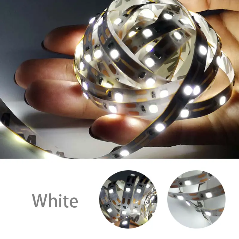DC 5V 6V RGB Светодиодная лента ТВ USB мощность SMD 3528 60 светодиодов водонепроницаемый