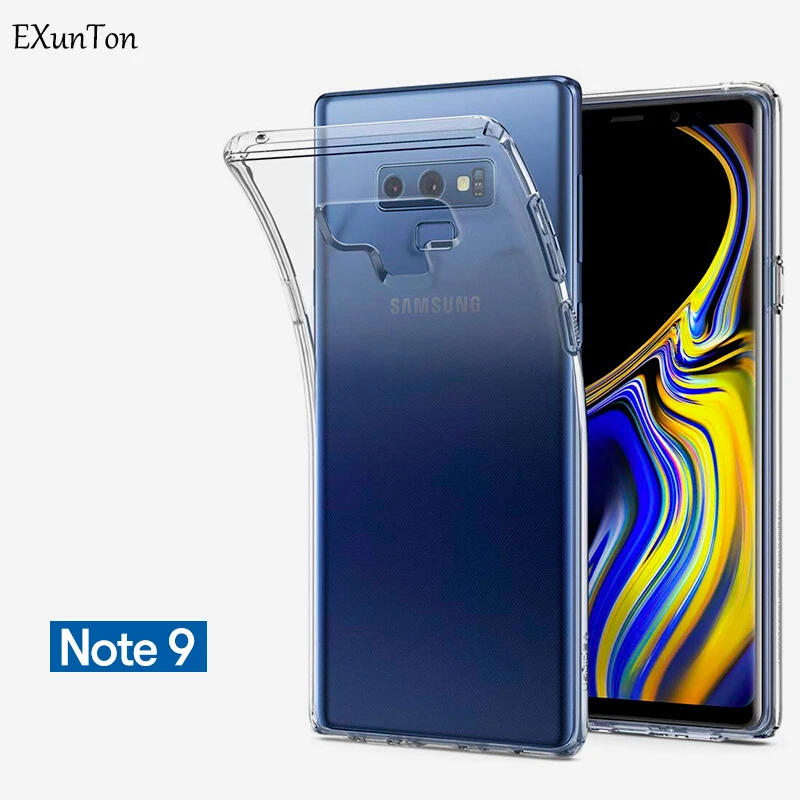 

EXUNTON Soft TPU Case For Samsung Galaxy Note 9 S8 S9Plus S7 Edge Cover Case For A6 A8 Plus J4 J6 J8 2018 Case For A3 A5 A7 2017