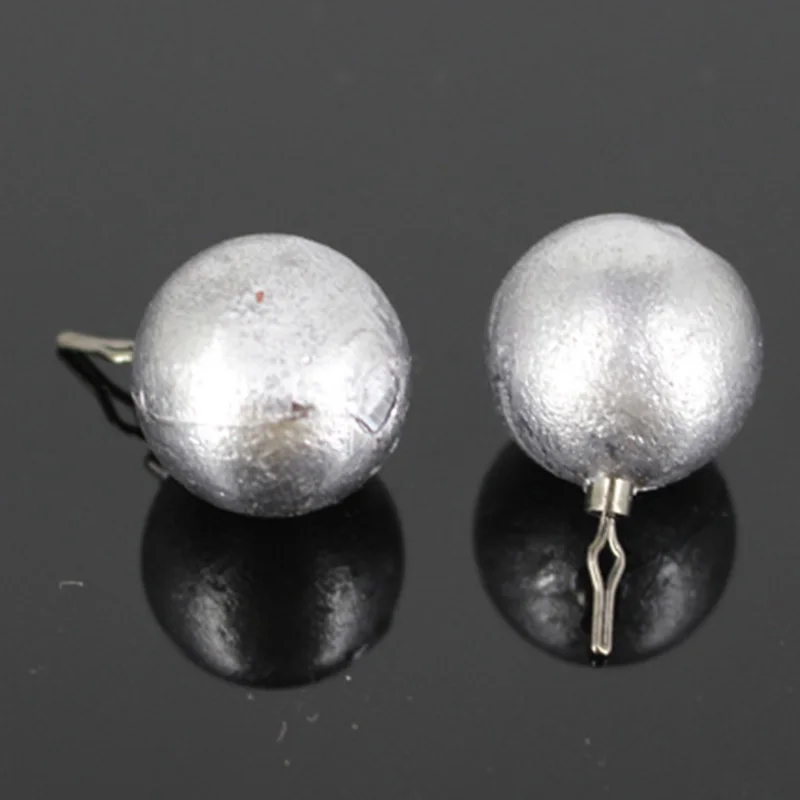 

100PCS TOPIND Drop shot ball weight Ball Style Lead Drop Shot Weights Hand Poured Ball, Cylinder & Hook Weight Sets