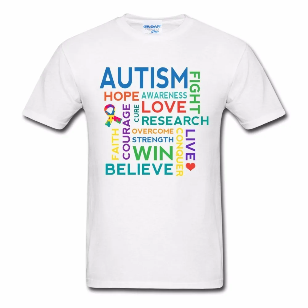 

Tshirt Brand 2019 Male Hot Sale 100% cotton Short Sleeve Unisex Fashion T Shirt Autism Awareness casual Tops Tee shirts