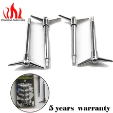 4 PCS Chrome Valve Rocker Cover Hold Down Wing Nuts Bolts Studs For Ford Chevy V8