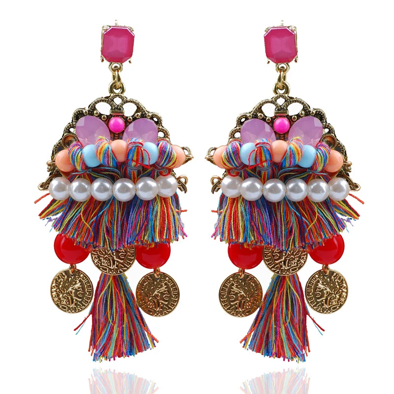 Tassel Earrings Bridesmaid gifts Colourful Earrings Boho Earrings