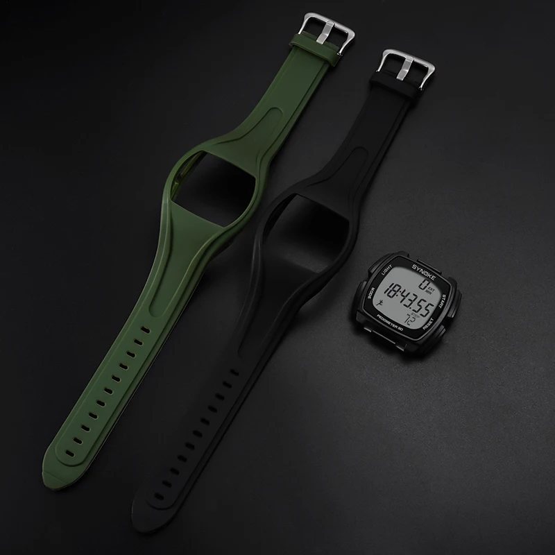 Synoke Men Sport Watch Pedometer Calories Chronograph G Square Black Watches Waterproof Shock Digital Wristwatches Gift for Man 