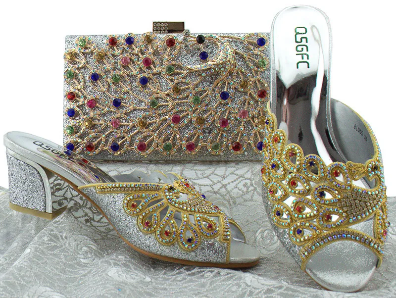 

New Design Nigeria Fashion Shoes and Bag Set African Shoes and Bags For Party Italian Style Shoes with Matching Bag BL005