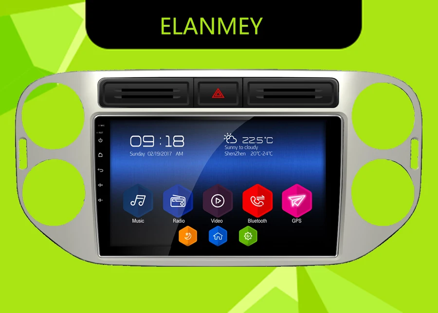 

Elanmey GPS 8-Core Bluetooth stereo android 8.1.0 car multimedia player for Tiguan 2012 +multimedia radio no DVD Player