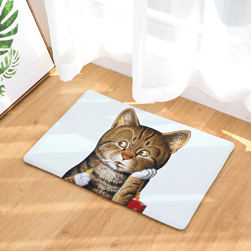 2017 New Anti Slip Cat Print Mats Bathroom Floor Kitchen Rugs 40x60