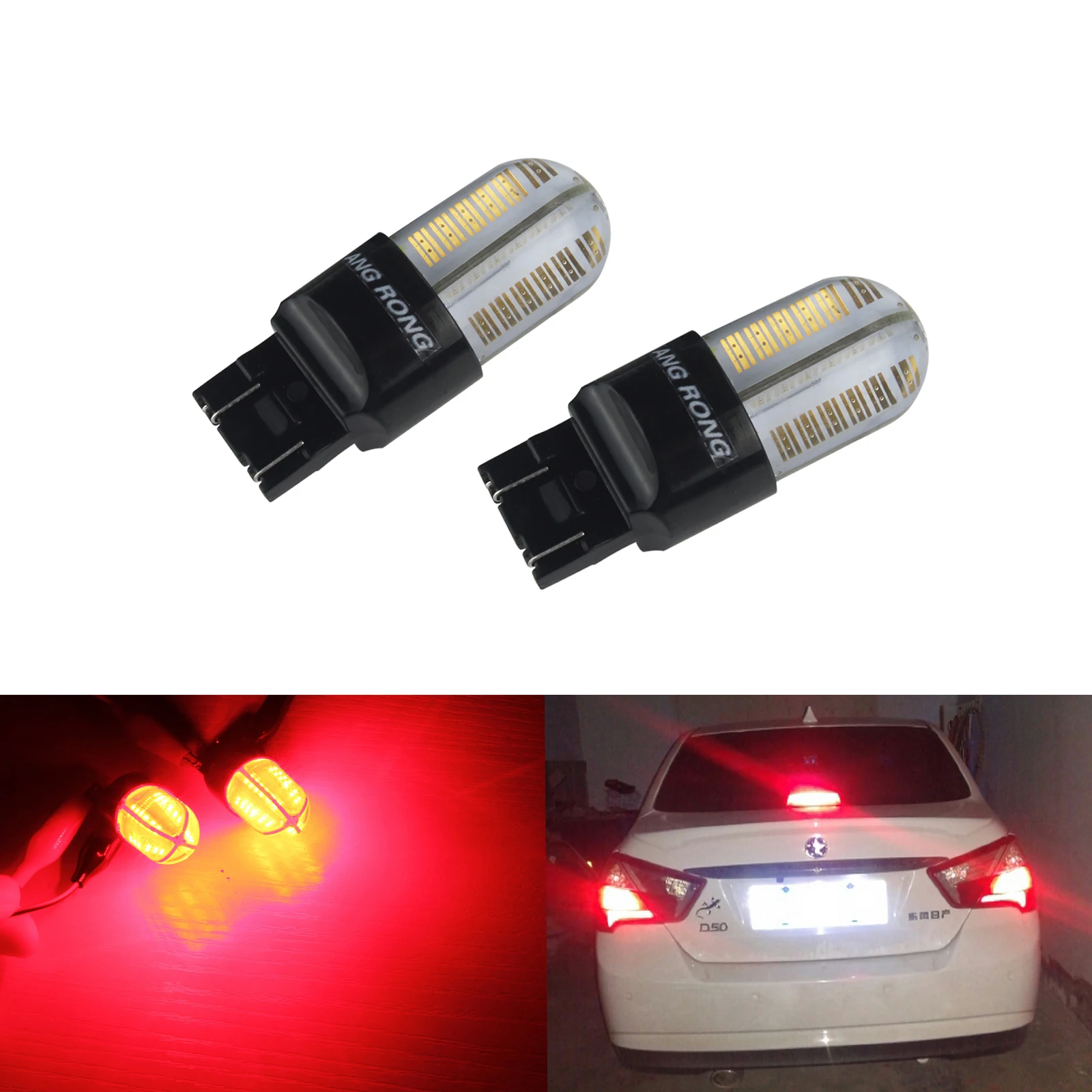ANGRONG 2X T20 7443 580 582 W21W W21/5W 7440 COB 8 SMD светодиодные задние стоп сигналы