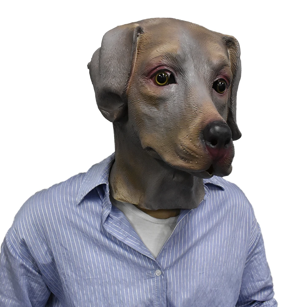 

Labrador Latex Mask Animal Chocolate Pug Dog Mask Halloween Masquerade Fancy Dress Party Cosplay Costume