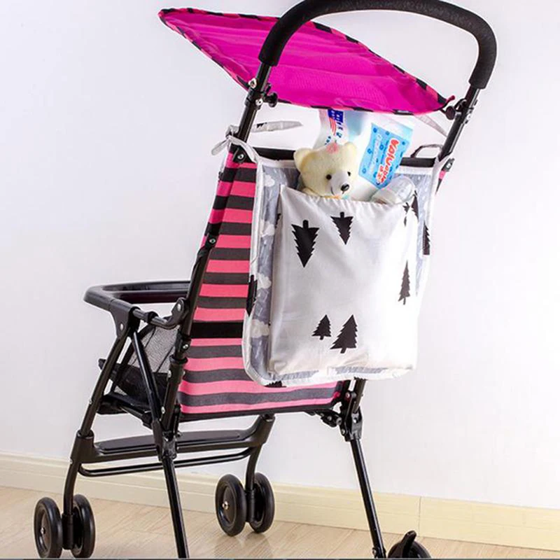 

Baby Stroller Organizer Carriage Bag Children's Storage Pockets Hanging Pushchair Milk Bottle Holder Toy Diaper Bag