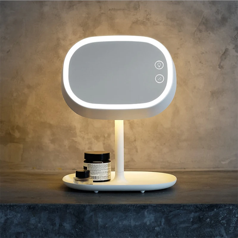 

Vanity Light LED Cosmetic Makeup Mirror Lamp Portable Night Light Table Lamp 180Degrees Rotatable with Touch Switch Rechargeable