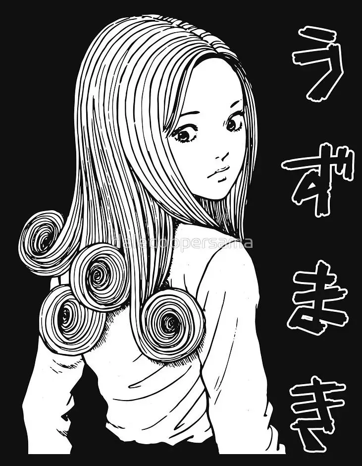 Хлопок короткий рукав Узумаки Кири госима черная рубашка Uzumaki Junji Ito японский ужас манга Мужская футболка