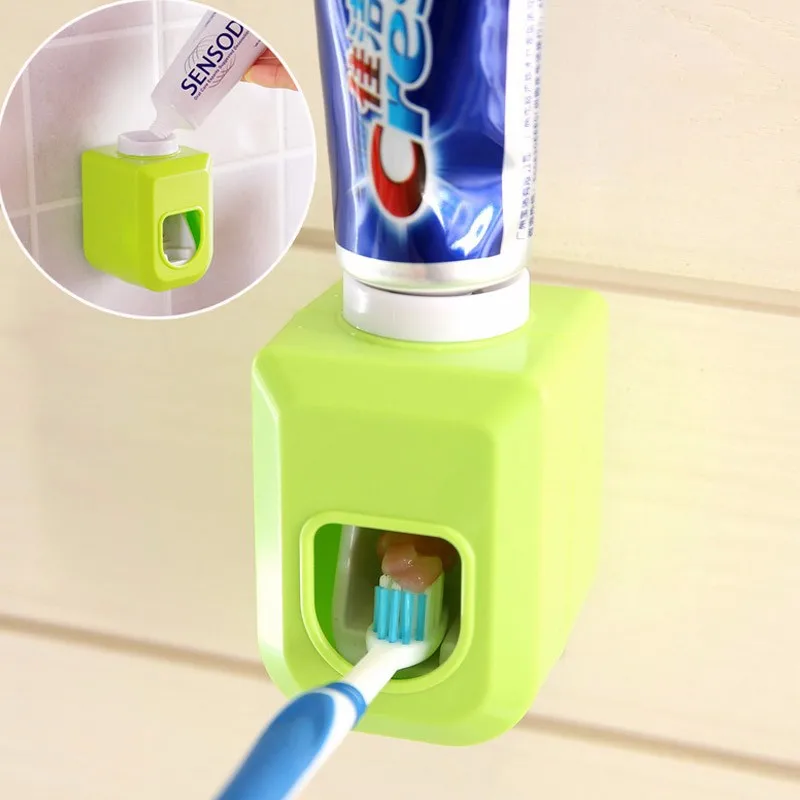 Липкой автоматический Зубные пасты диспенсер Зубная щётка держатель Ванная продукты Зубная щётка распределитель аксессуары для ванной комнаты