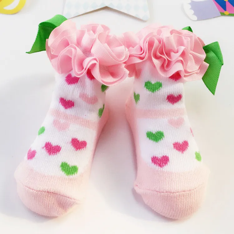 Милые носочки для девочки жаккардовые детские колготки Симпатичные принцесса лук Детские носки осень-зима Утепленная одежда Прямая