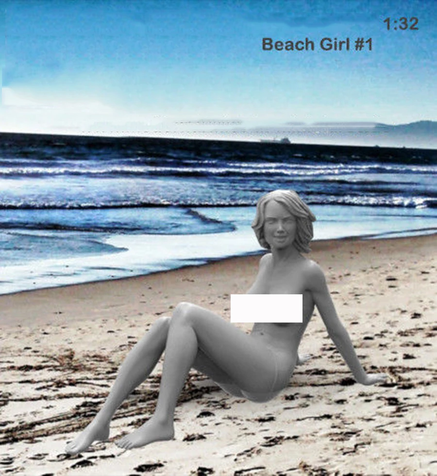 

1/32 Scale 54mm Resin figure Building Kit Beach girl