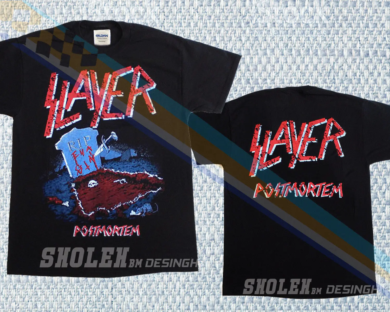 Ограниченная серия футболка Мерч редкая slayer postmortem➆ трэш-метал группа reign in blood