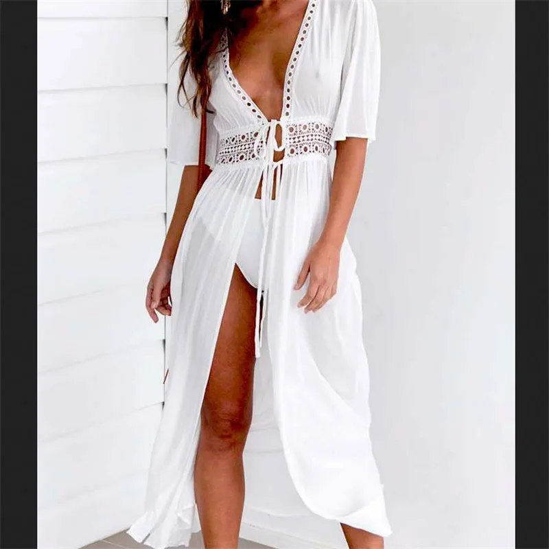 

Women's Sheer Bikini Cover Up Swimwear Swimsuit Bathing Suit Summer Beach Dress Sexy Newest Hot Sale Summer 2019 robe de plage
