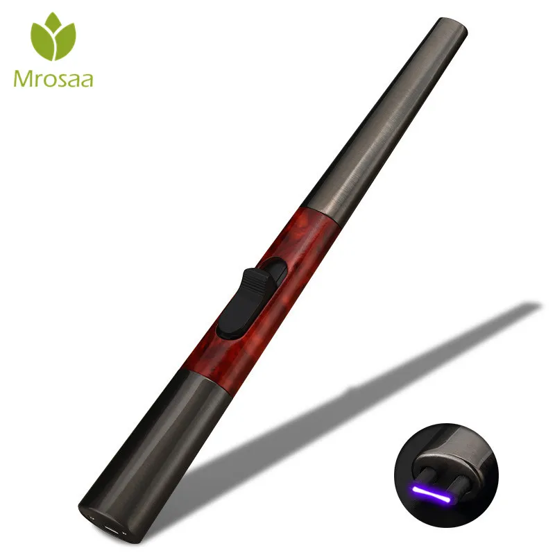 1Pcs Windproof Usb Recharge Electronic Cigarette Lighter Kitchen