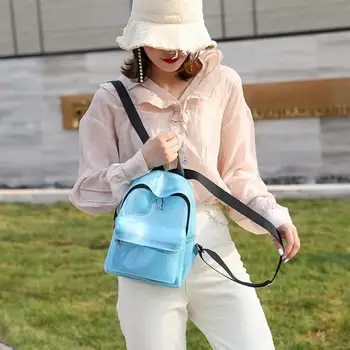

PVC Waterproof Backpack Transparent Clear for Teenage Girls School Bags Women knapsack Large Capacity Travel Bag