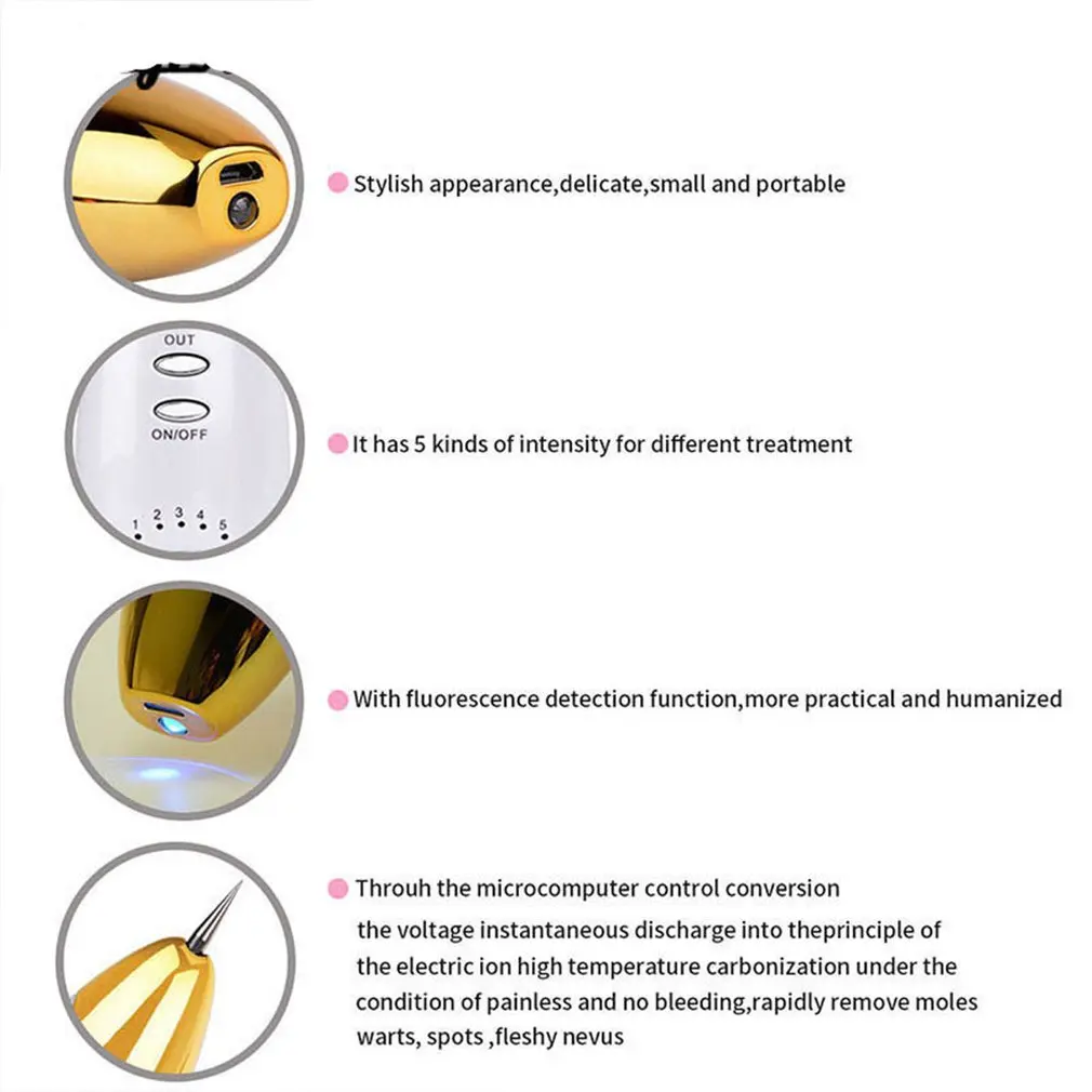 Удаление родинок инструмент USB лазер Зарядное устройство, избавление от веснушек, пятновыводитель темных загрязнений ручки иглы для