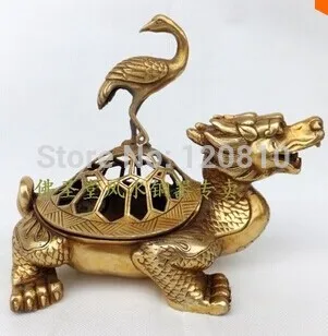 

Bronze statue copper dragon turtle incense stove decoration Large incense stove decoration gift