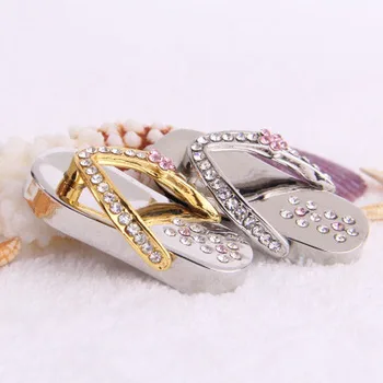 

Beautiful crystal shoes model USB Flash Drive 4GB 8GB 16GB precious stone 32GB pen drive special gift