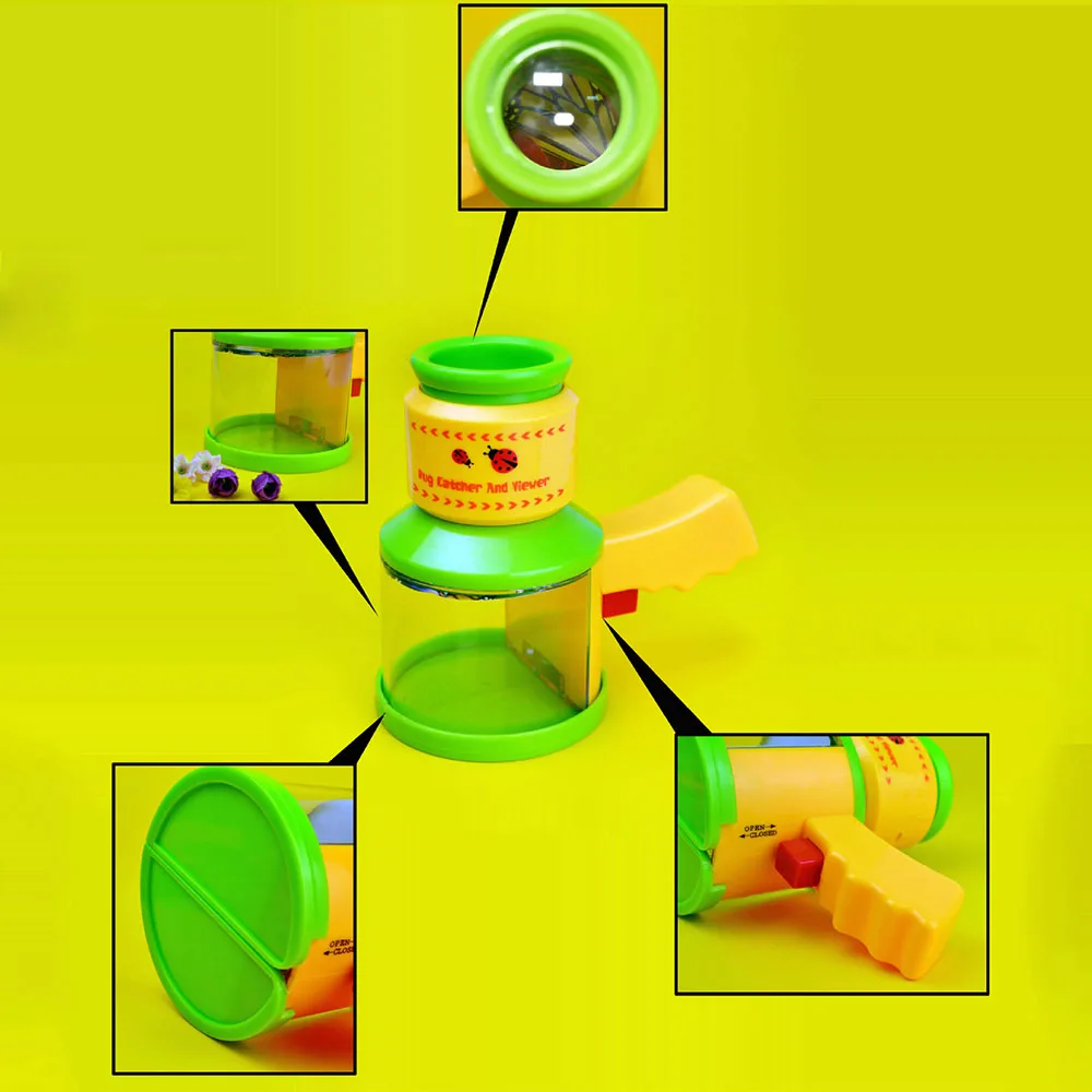Природа компас Детская кукла зеленый насекомых, ловушки просмотра научно микроскоп детский сад преподавания разведка игрушка