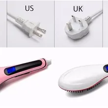 Превосходная щетка выпрямитель для волос Расческа Утюги поставляются с ЖК-дисплеем электрическая расческа для прямых волос Выпрямление