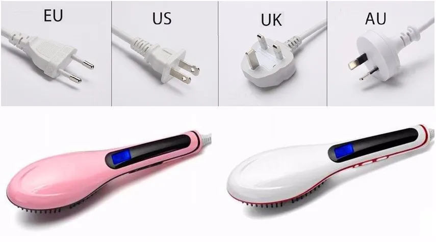 

Superior Brush Hair Straightener Comb Irons Come With LCD Display Electric Straight Hair Comb Straightening Free Shipping